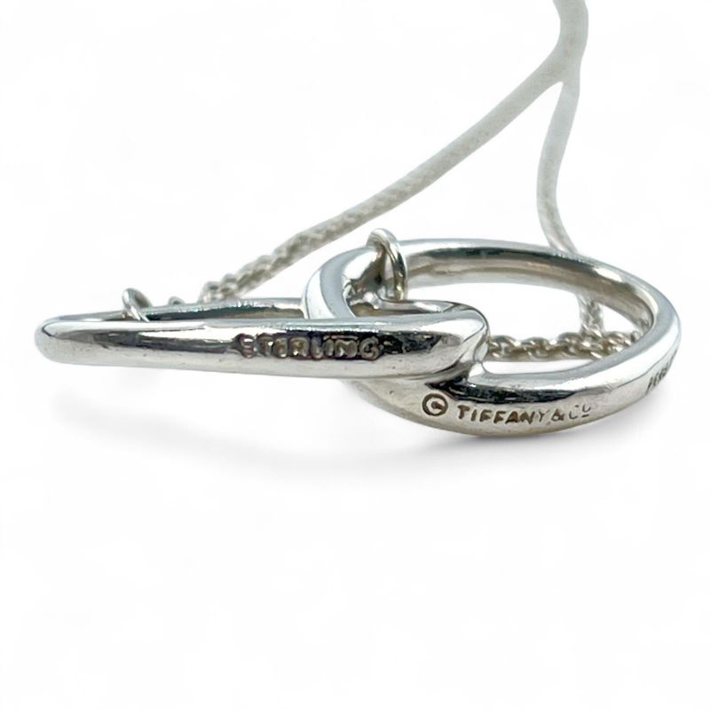 Tiffany & Co Elsa Peretti Double Loop Sv925 Ring Necklace Pendant Silver Ladies