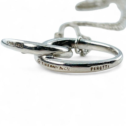 Tiffany & Co Elsa Peretti Double Loop Sv925 Ring Necklace Pendant Silver Ladies