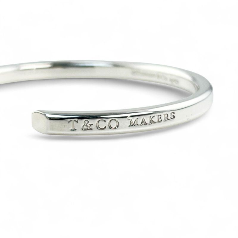 Tiffany & Co Current Makers Narrow Cuff Bangle Accessory Sv925 Silver Ladies