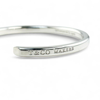 Tiffany & Co Current Makers Narrow Cuff Bangle Accessory Sv925 Silver Ladies