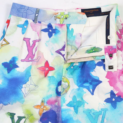 Louis Vuitton 21SS Hlp01w Monogram Watercolor Half Pants Shorts Multicolor 38
