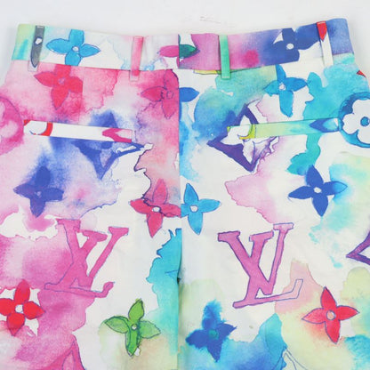 Louis Vuitton 21SS Hlp01w Monogram Watercolor Half Pants Shorts Multicolor 38