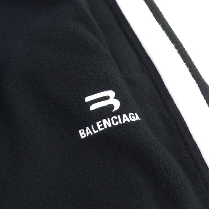Balenciaga 21AW 675347 Sporty B Logo Embroidery Sideline Fleece Sweatpants