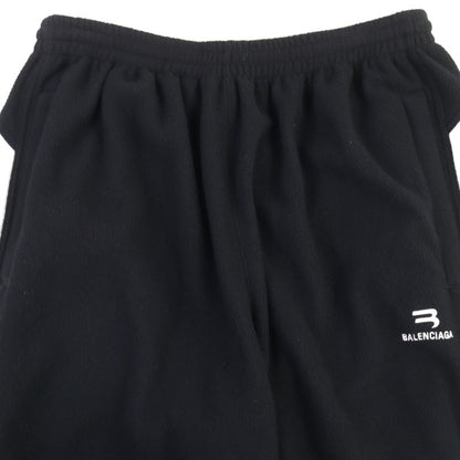 Balenciaga 21AW 675347 Sporty B Logo Embroidery Sideline Fleece Sweatpants
