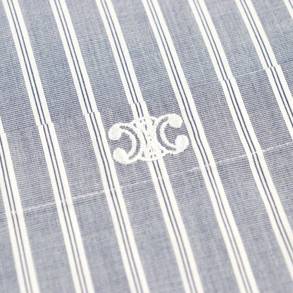 Celine 2c73b425x Oversized Shirt IN Striped Cotton Eddy Triomphe Long Sleeve