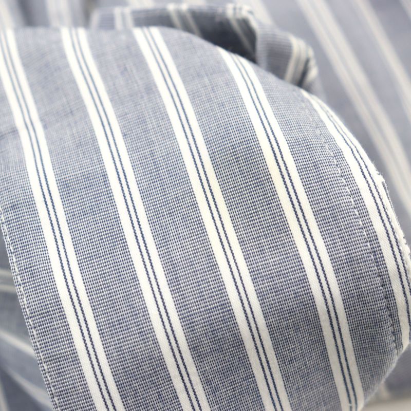 Celine 2c73b425x Oversized Shirt IN Striped Cotton Eddy Triomphe Long Sleeve