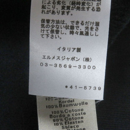 Hermes 24SS Piqures Cinetiques H Logo Zip Stitch Design Hoodie Navy L Made In