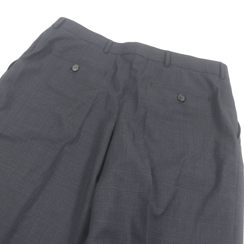 Miu Miu Miu 2024 Dna971 Glen Check Slacks Trousers Pants Dark Gray 44 Made In