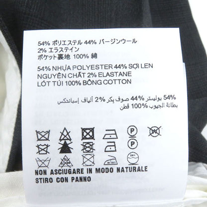 Miu Miu Miu 2024 Dna971 Glen Check Slacks Trousers Pants Dark Gray 44 Made In