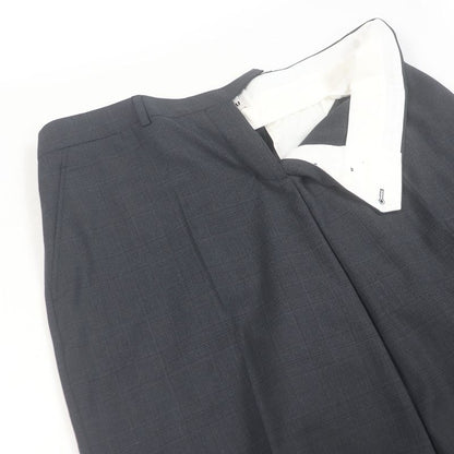 Miu Miu Miu 2024 Dna971 Glen Check Slacks Trousers Pants Dark Gray 44 Made In