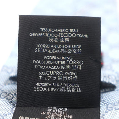 Gucci 562827 100% Silk Cravat GG Pattern Allover Tie Light Blue With Box Made