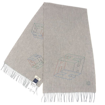  Hermes H Perpetual 100% Cashmere Purchased 2024 Embroidered Fringed Scarf