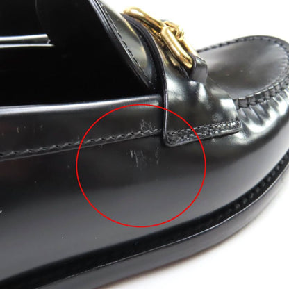 Louis Vuitton 1abiba Chess Loafer LV Circle Leather Shoes Black Gold Hardware