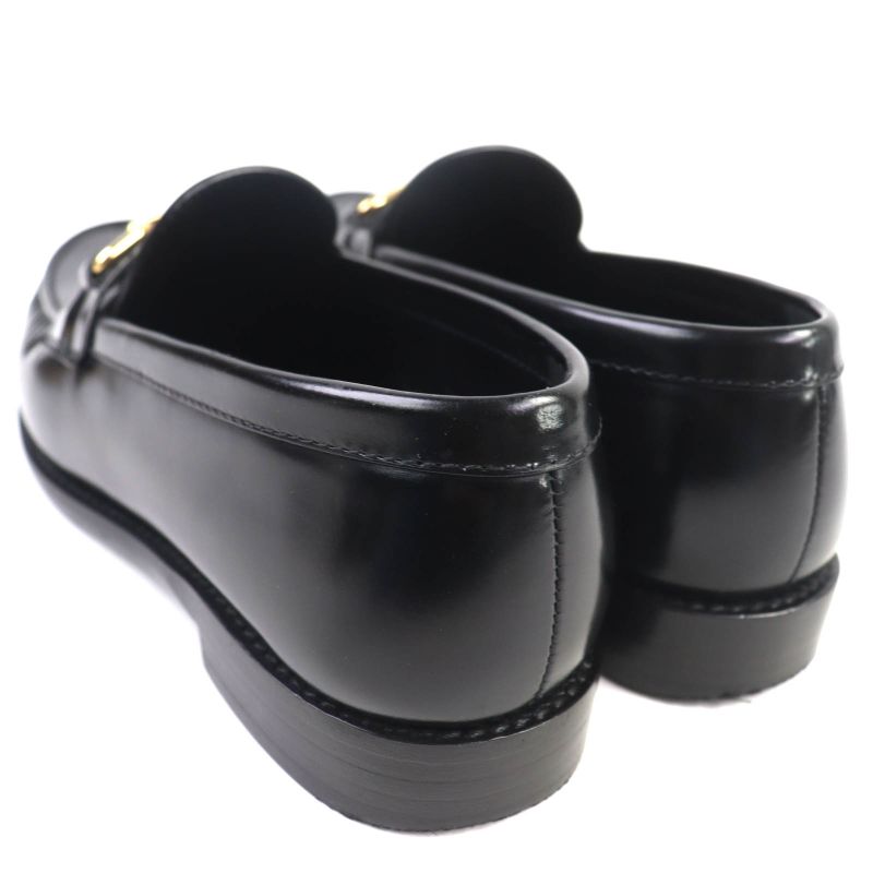 Louis Vuitton 1abiba Chess Loafer LV Circle Leather Shoes Black Gold Hardware