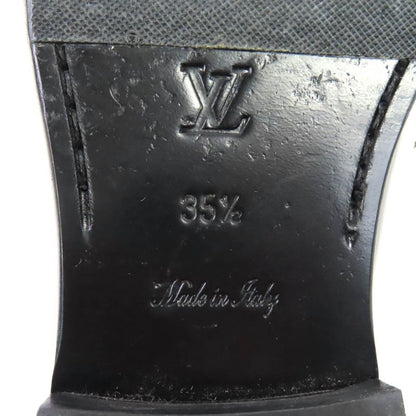 Louis Vuitton 1abiba Chess Loafer LV Circle Leather Shoes Black Gold Hardware