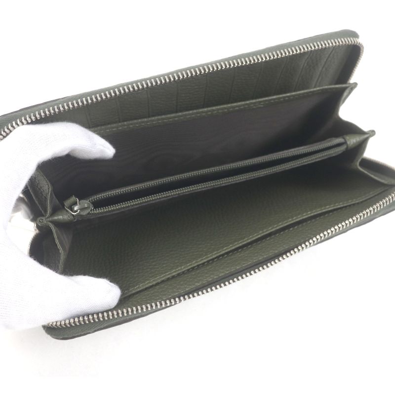 Gucci 739482 Leather Jumbo GG Round Zip 739482 Long Wallet Long Wallet Organizer