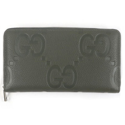 Gucci 739482 Leather Jumbo GG Round Zip 739482 Long Wallet Long Wallet Organizer