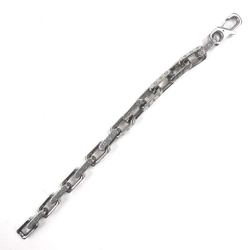 Louis Vuitton M00309 Bracelet Monogram Chain Metal Silver Men's