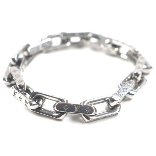 Louis Vuitton M00309 Bracelet Monogram Chain Metal Silver Men's