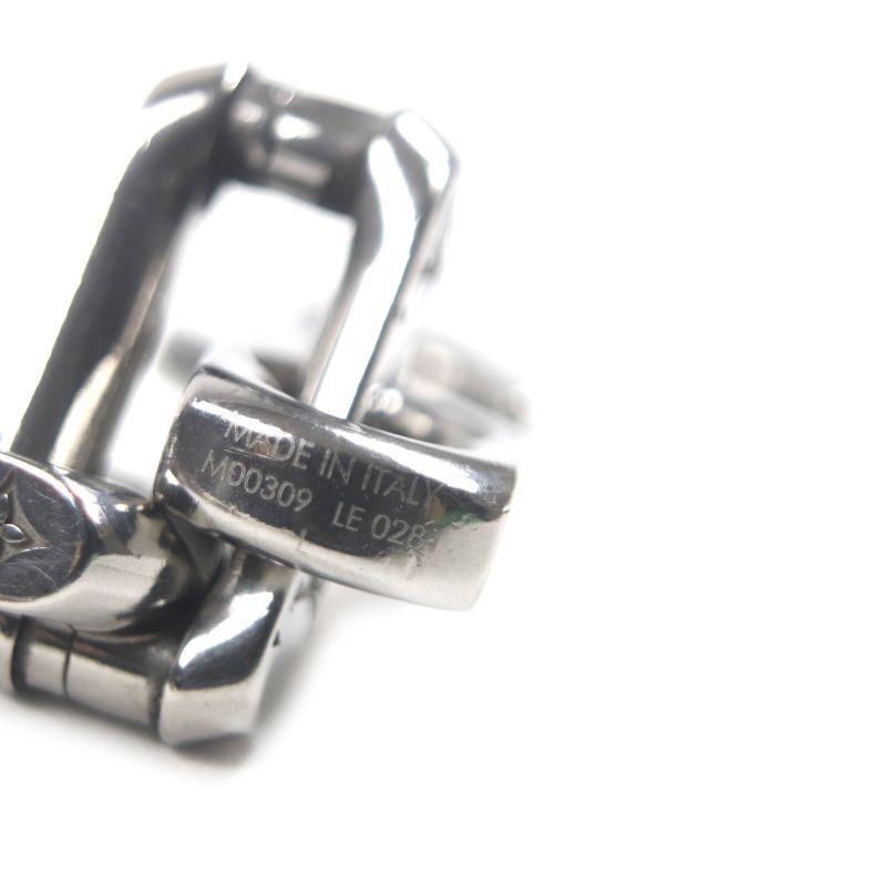Louis Vuitton M00309 Bracelet Monogram Chain Metal Silver Men's