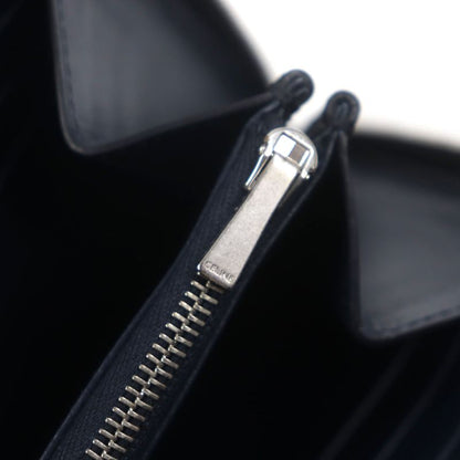 Celine 10b553bel Grained Calfskin Leather Large Zip Wallet Round Zipper Long