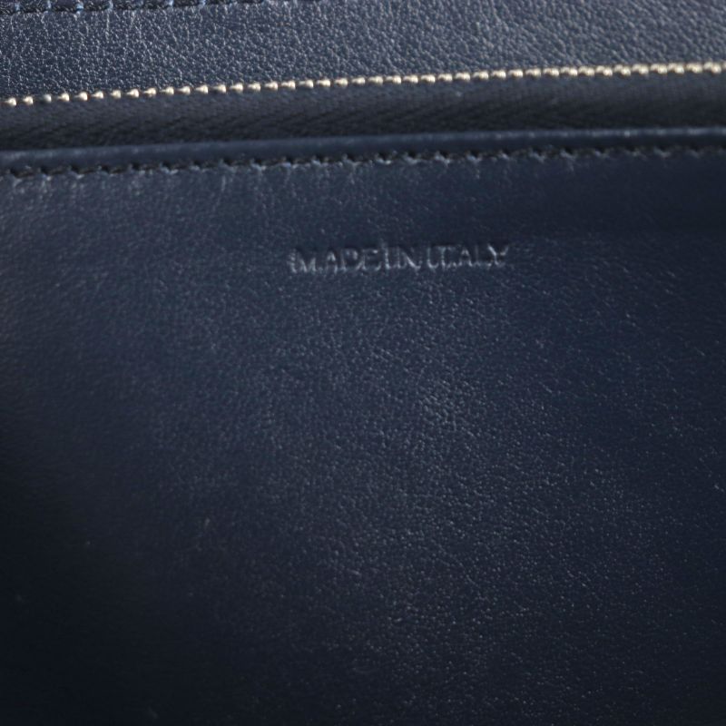 Celine 10b553bel Grained Calfskin Leather Large Zip Wallet Round Zipper Long