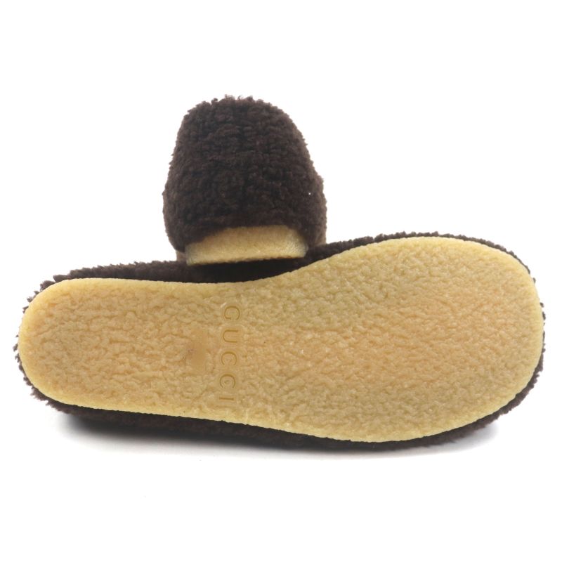 Gucci 716017 Boa Leather Horsebit Moccasin U-tip Slip-on Loafer Brown 6