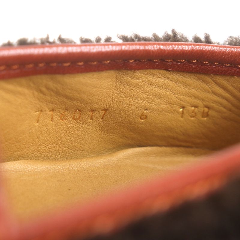 Gucci 716017 Boa Leather Horsebit Moccasin U-tip Slip-on Loafer Brown 6