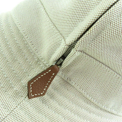 Hermes 100% Cotton 100% Linen Lining Leather Use Hat Bucket Hat Beige 56 Made