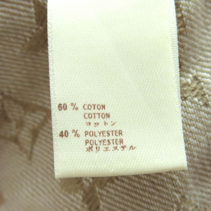 Louis Vuitton Rw071w Wksk02cf7 Cotton Monogram Denim Skirt With Logo Leather