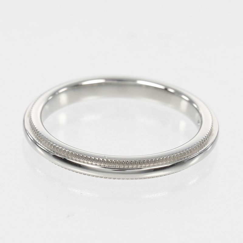 Tiffany & Co Together Milgrain 2mm (0.08in) Band Pt950platinum #6 Ladies 3.2g
