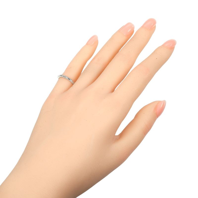 Tiffany & Co Together Milgrain 2mm (0.08in) Band Pt950platinum #6 Ladies 3.2g