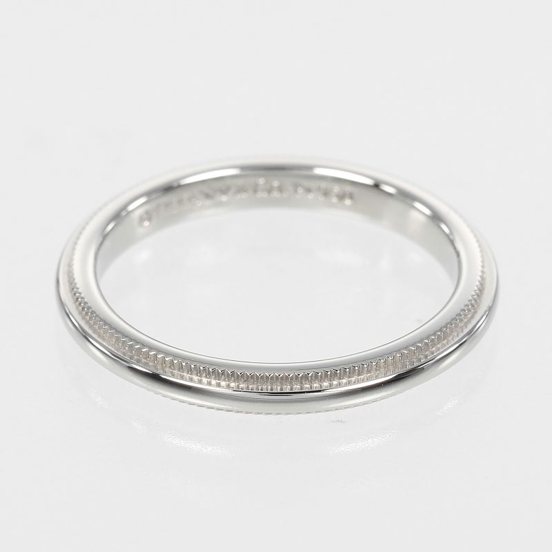 Tiffany & Co Together Milgrain 2mm (0.08in) Band Pt950platinum #6 Ladies 3.2g