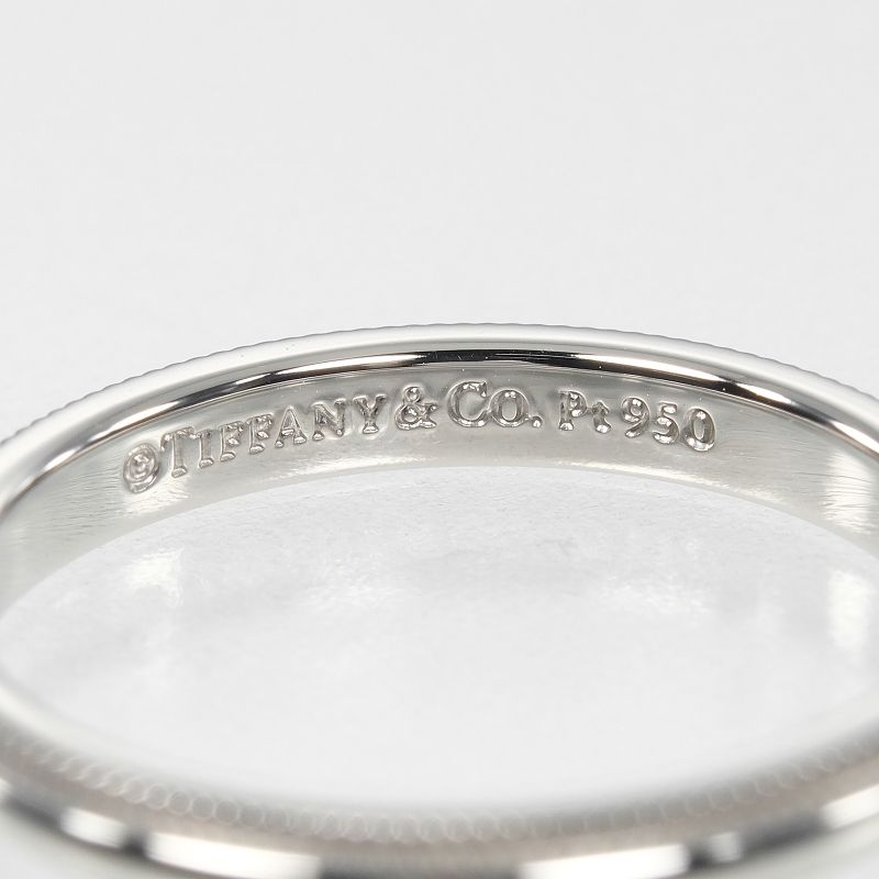 Tiffany & Co Together Milgrain 2mm (0.08in) Band Pt950platinum #6 Ladies 3.2g