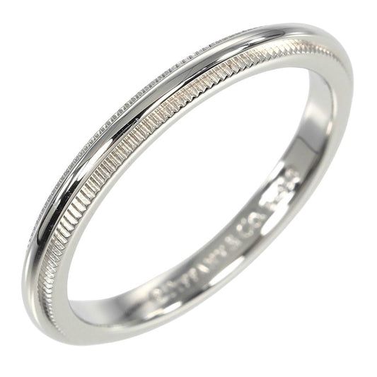 Tiffany & Co Together Millegrain Pt950platinum #10 Ladies 3.5g Ring