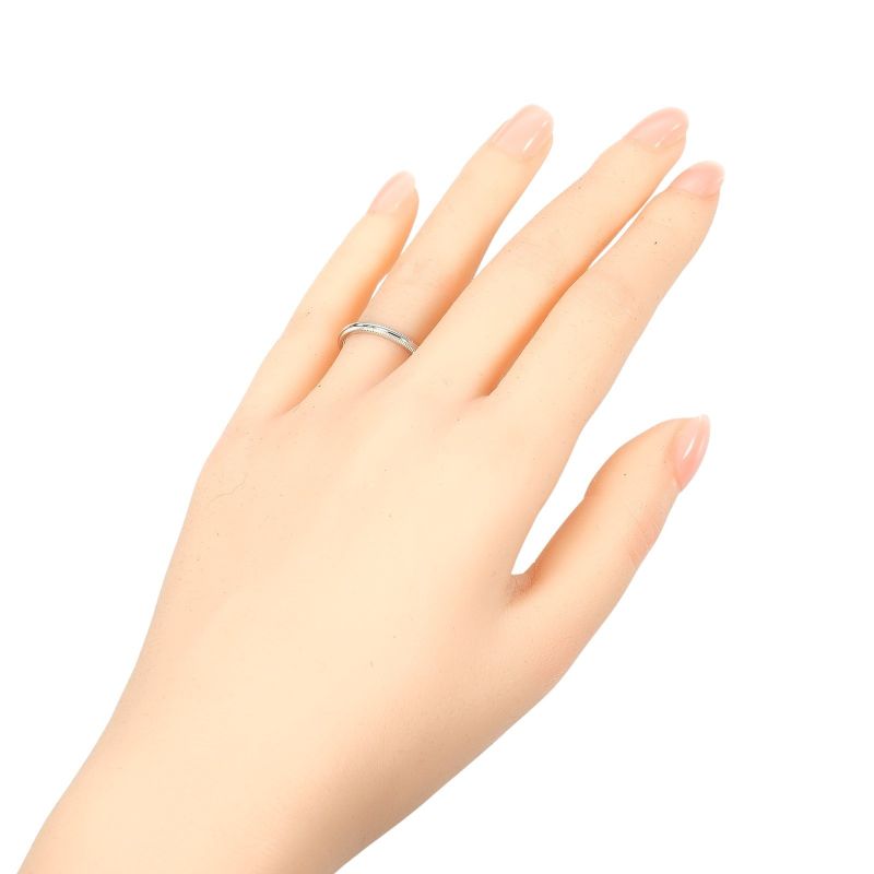 Tiffany & Co Together Millegrain Pt950platinum #10 Ladies 3.5g Ring