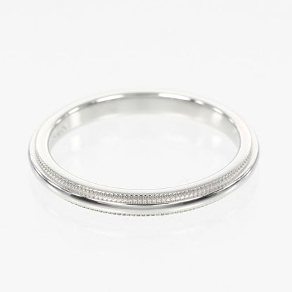 Tiffany & Co Together Millegrain Pt950platinum #10 Ladies 3.5g Ring