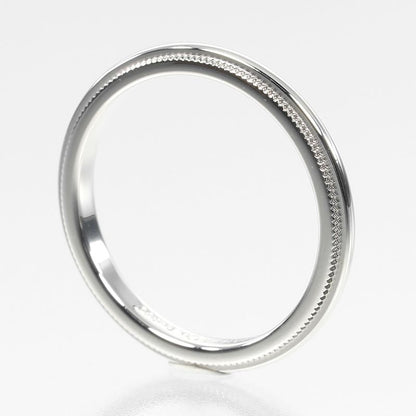 Tiffany & Co Together Millegrain Pt950platinum #10 Ladies 3.5g Ring