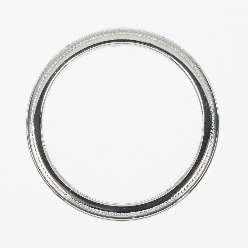 Tiffany & Co Together Millegrain Pt950platinum #10 Ladies 3.5g Ring