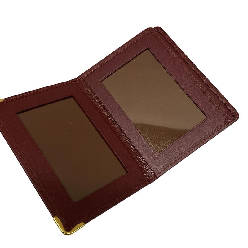 Cartier Card Case Mastline Bordeaux With Passcase Leather