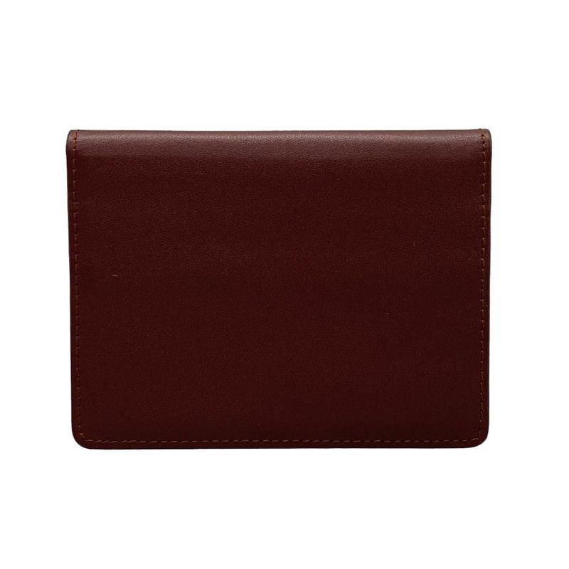 Cartier Card Case Mastline Bordeaux With Passcase Leather