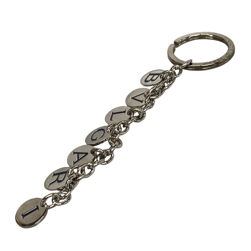 Bvlgari Key Holder (charm ) - Silver×dark Navy