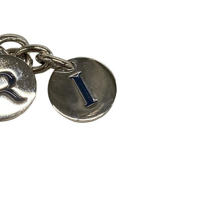 Bvlgari Key Holder (charm ) - Silver×dark Navy