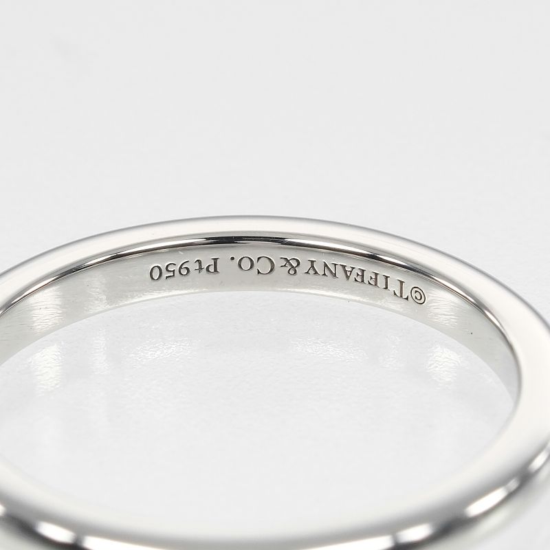Tiffany & Co Forever Classic Band Pt950platinum X 3P Diamonds #6.5 Ladies 3g