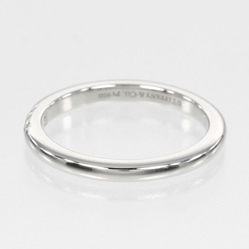 Tiffany & Co Forever Classic Band Pt950platinum X 3P Diamonds #6.5 Ladies 3g