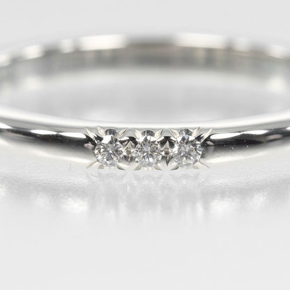 Tiffany & Co Forever Classic Band Pt950platinum X 3P Diamonds #6.5 Ladies 3g