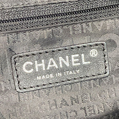 Chanel Handbag Lady Blade Black Silver Hardware