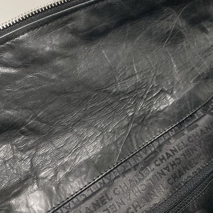 Chanel Handbag Lady Blade Black Silver Hardware