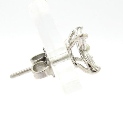 Tiffany & Co Earrings Victoria Mini Pt950 X Diamond 4P Diamonds On One Side