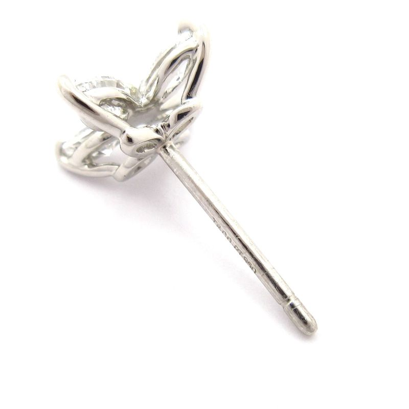 Tiffany & Co Earrings Victoria Mini Pt950 X Diamond 4P Diamonds On One Side